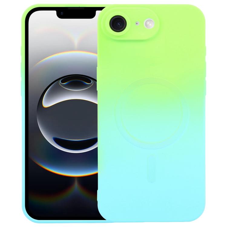 Coque de téléphone MagSafe en silicone TPU liquide dégradé, Pour iPhone 17e / 16e, Pour iPhone 17 Pro Max, Pour iPhone 17 Pro, Pour iPhone 17, Pour iPhone Air, Pour iPhone 16 Pro Max, Pour iPhone 16 Pro, Pour iPhone 16 Plus