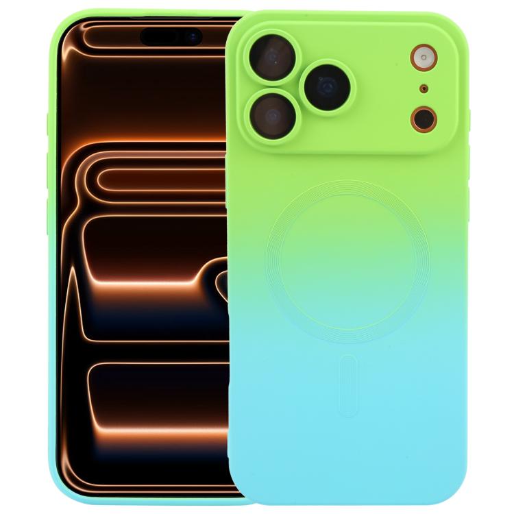 Coque de téléphone MagSafe en silicone TPU liquide dégradé, Pour iPhone 17e / 16e, Pour iPhone 17 Pro Max, Pour iPhone 17 Pro, Pour iPhone 17, Pour iPhone Air, Pour iPhone 16 Pro Max, Pour iPhone 16 Pro, Pour iPhone 16 Plus