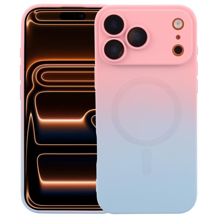 Coque de téléphone MagSafe en silicone TPU liquide dégradé, Pour iPhone 17e / 16e, Pour iPhone 17 Pro Max, Pour iPhone 17 Pro, Pour iPhone 17, Pour iPhone Air, Pour iPhone 16 Pro Max, Pour iPhone 16 Pro, Pour iPhone 16 Plus