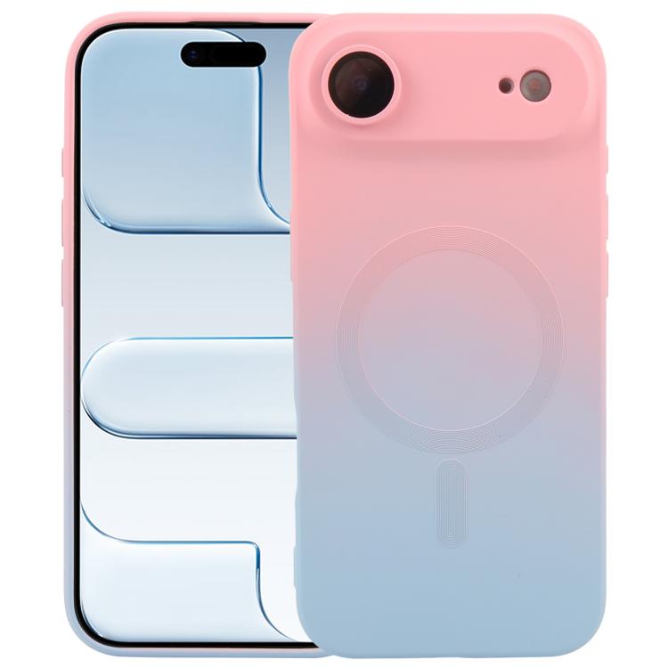 Coque de téléphone MagSafe en silicone TPU liquide dégradé, Pour iPhone 17e / 16e, Pour iPhone 17 Pro Max, Pour iPhone 17 Pro, Pour iPhone 17, Pour iPhone Air, Pour iPhone 16 Pro Max, Pour iPhone 16 Pro, Pour iPhone 16 Plus