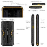 Ulefone Armor X12 Pro, téléphone robuste certifié IP68/IP69K, écran 5,45 pouces, Android 15, processeur octa-core MediaTek Helio G36, réseau : 4G, NFC, 4 Go de RAM + 64 Go de stockage