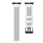 Bracelet de montre en silicone à boucle double rangée en sergé, pour Apple Watch SE 2022 40mm, pour Apple Watch SE 2022 44mm, pour Apple Watch Series 9 41mm, pour Apple Watch Series 8 41mm, pour Apple Watch Series 8 45mm