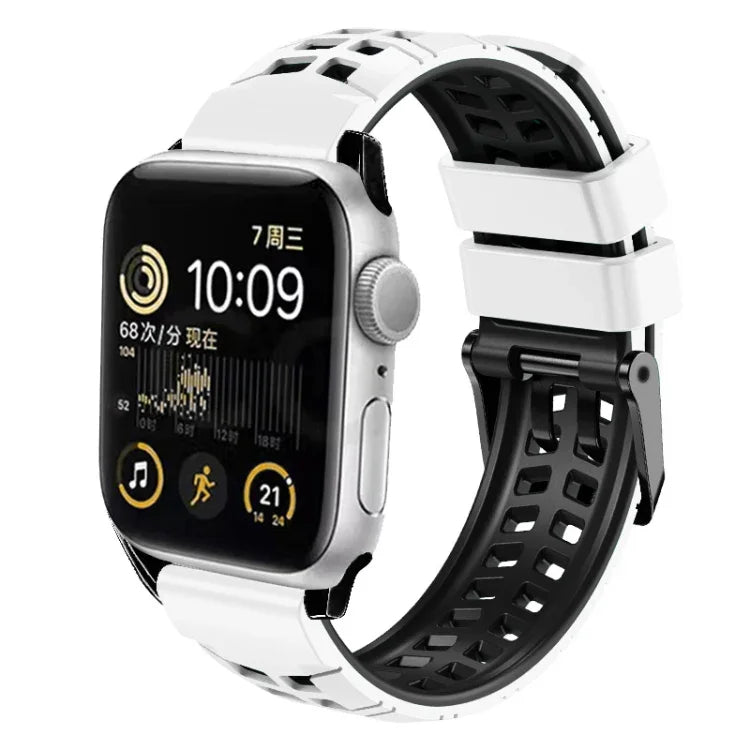 Bracelet de montre en silicone à double boucle Twill, pour Apple Watch Series 2 38 mm
