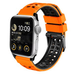Bracelet de montre en silicone à double boucle Twill, pour Apple Watch Series 2 38 mm