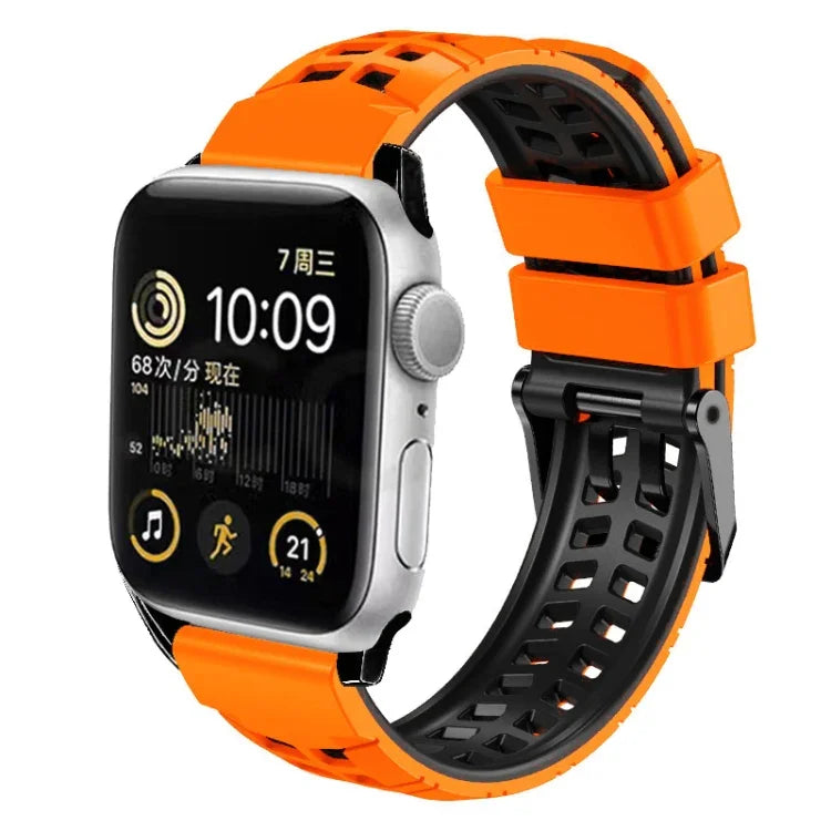 Bracelet de montre en silicone à double boucle Twill, pour Apple Watch Series 2 38 mm