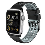 Bracelet de montre en silicone à double boucle Twill, pour Apple Watch Series 2 38 mm