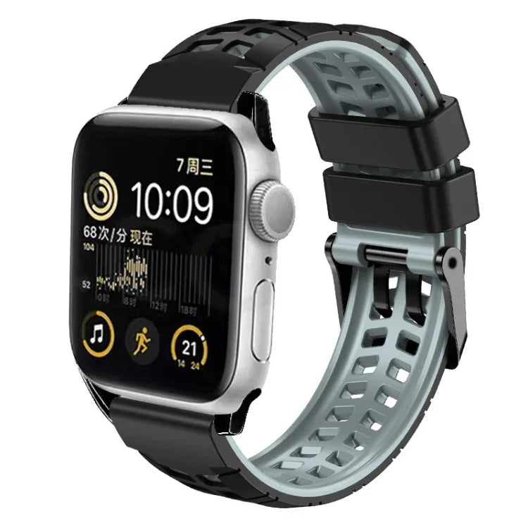 Bracelet de montre en silicone à double boucle Twill, pour Apple Watch Series 2 38 mm
