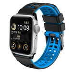 Bracelet de montre en silicone à double boucle Twill, pour Apple Watch Series 2 38 mm