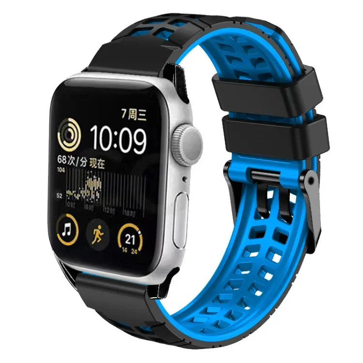 Bracelet de montre en silicone à double boucle Twill, pour Apple Watch Series 2 38 mm