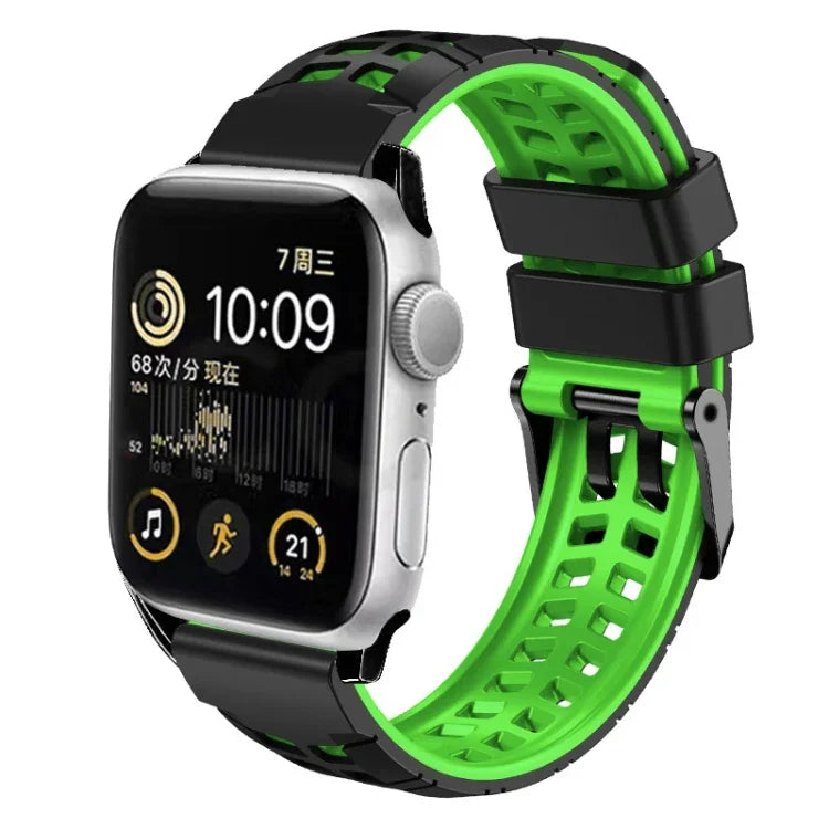 Bracelet de montre en silicone à double boucle Twill, pour Apple Watch Series 2 38 mm