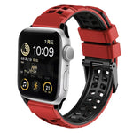 Bracelet de montre en silicone à double boucle Twill, pour Apple Watch Series 2 38 mm