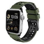 Bracelet de montre en silicone à double boucle Twill, pour Apple Watch Series 2 38 mm