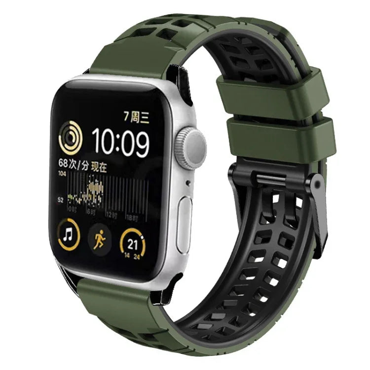 Bracelet de montre en silicone à double boucle Twill, pour Apple Watch Series 2 38 mm
