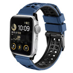 Bracelet de montre en silicone à double boucle Twill, pour Apple Watch Series 2 38 mm