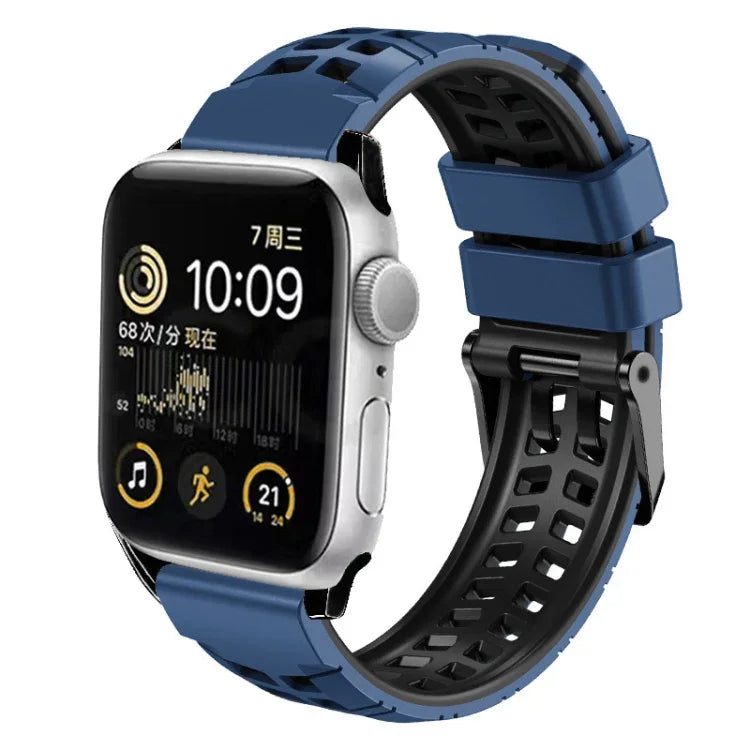 Bracelet de montre en silicone à double boucle Twill, pour Apple Watch Series 2 38 mm