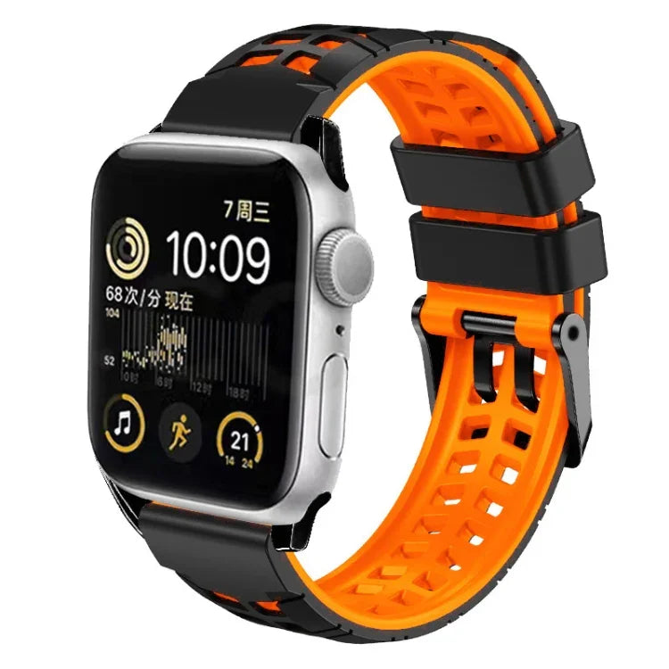 Bracelet de montre en silicone à double boucle Twill, pour Apple Watch Series 2 38 mm