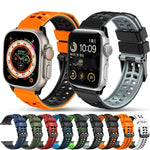 Bracelet de montre en silicone à double boucle Twill, pour Apple Watch Series 2 38 mm