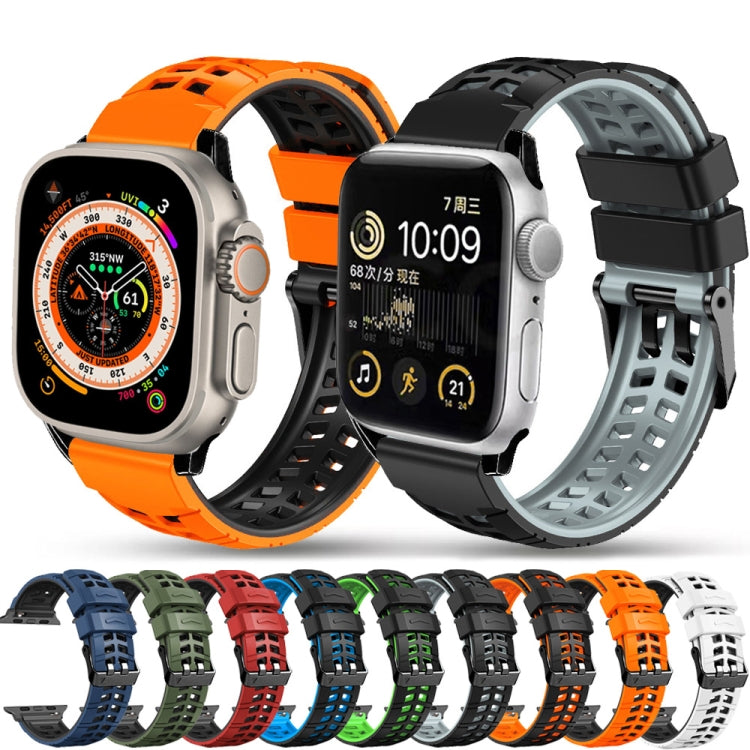 Bracelet de montre en silicone à boucle double rangée en sergé, pour Apple Watch Series 4 40mm, pour Apple Watch Series 3 38mm, pour Apple Watch 38mm, pour Apple Watch Series 3 42mm, pour Apple Watch Series 2 42mm