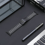 Safety Buckle Titanium Steel Watch Band, For Apple Watch Series 5 44mm, For Apple Watch Series 5 40mm, For Apple Watch Series 4 44mm, For Apple Watch 42mm, For Apple Watch Series 4 40mm, For Apple Watch Series 3 38mm, For Apple Watch 38mm              ...