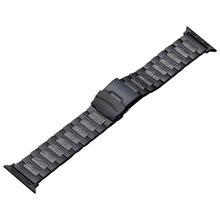 Bracelet de montre en acier titane avec boucle de sécurité