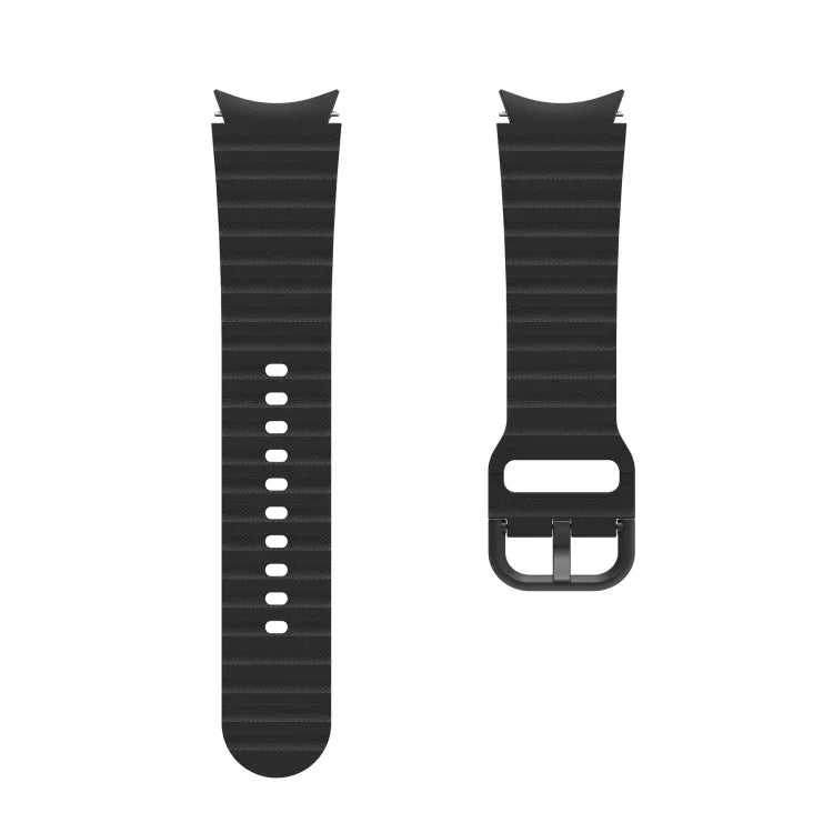 Wave Dotted Pure Color Buckle Silicone Watch Band, For Samsung Galaxy Watch 6 / 6 Classic