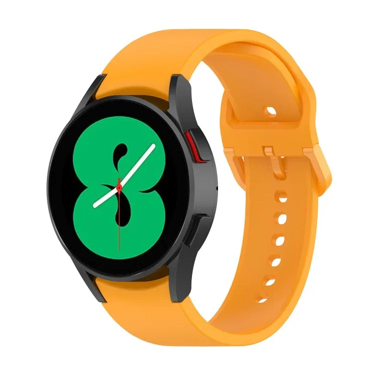 For Samsung Galaxy Watch 6 / 6 Classic Solid Color Buckle Silicone Watch Band, L Size, S Size