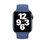 Pour bracelet de montre en silicone élastique de couleur unie pour Apple Watch Series 8&7 41mm / SE 2&6&SE&5&4 40mm / 3&2&1 38mm, taille : M 143mm (Bleu Aqua), taille : M 143mm