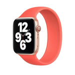Pour bracelet de montre en silicone élastique de couleur unie pour Apple Watch Series 8&7 41mm / SE 2&6&SE&5&4 40mm / 3&2&1 38mm, taille : M 143mm (Bleu Aqua), taille : M 143mm