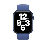 Pour Apple Watch Series 8&7 41mm / SE 2&6&SE&5&4 40mm / 3&2&1 38mm Bracelet en silicone élastique de couleur unie, Taille: L 156mm, Taille: L 156mm