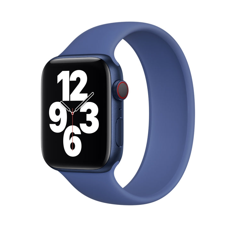 Pour Apple Watch Series 8&7 41mm / SE 2&6&SE&5&4 40mm / 3&2&1 38mm Bracelet en silicone élastique de couleur unie, Taille: L 156mm, Taille: L 156mm