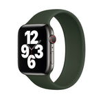 Pour Apple Watch Series 8&7 41mm / SE 2&6&SE&5&4 40mm / 3&2&1 38mm Bracelet en silicone élastique de couleur unie, Taille: L 156mm, Taille: L 156mm