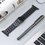 Bracelet de montre en acier titane à cinq perles, pour Apple Watch Series 6 44mm, pour Apple Watch Series 5 44mm, pour Apple Watch Series 5 40mm, pour Apple Watch Series 4 44mm, pour Apple Watch 42mm, pour Apple Watch Series 3 38mm, pour Apple Watch 38mm