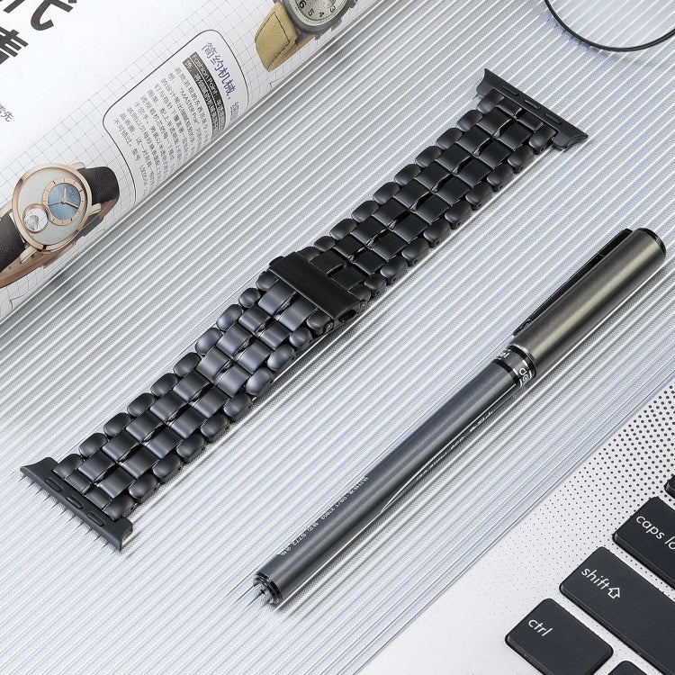 Bracelet de montre en acier titane à cinq perles, pour Apple Watch Series 6 44mm, pour Apple Watch Series 5 44mm, pour Apple Watch Series 5 40mm, pour Apple Watch Series 4 44mm, pour Apple Watch 42mm, pour Apple Watch Series 3 38mm, pour Apple Watch 38mm