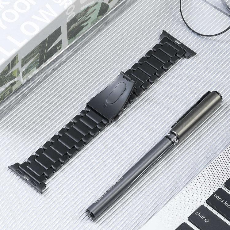 Bracelet de montre en acier titane à cinq perles, pour Apple Watch Series 6 44mm, pour Apple Watch Series 5 44mm, pour Apple Watch Series 5 40mm, pour Apple Watch Series 4 44mm, pour Apple Watch 42mm, pour Apple Watch Series 3 38mm, pour Apple Watch 38mm