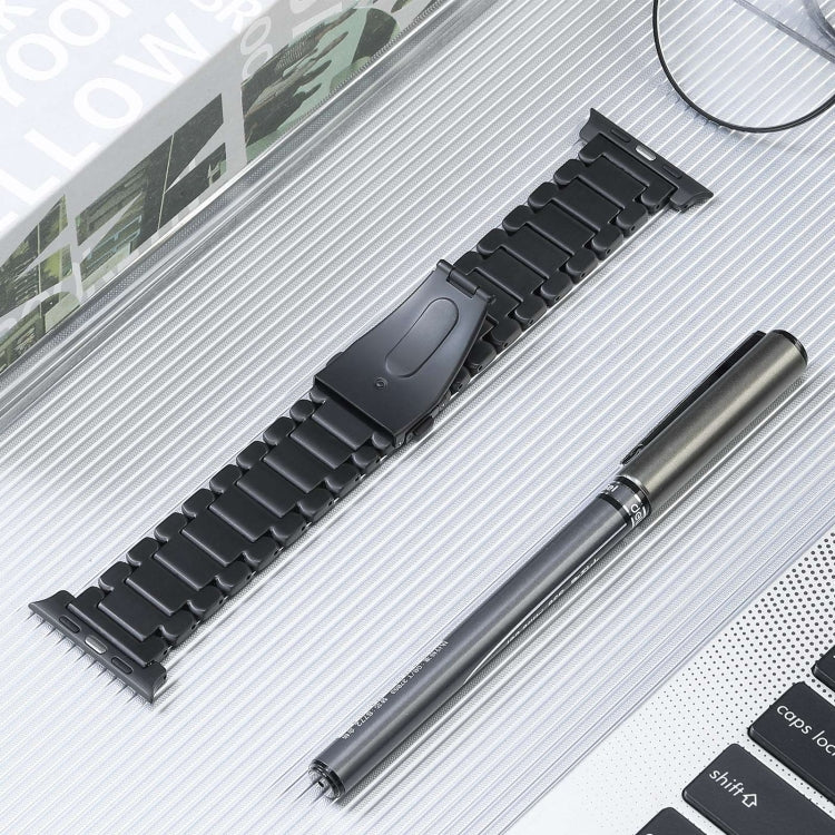 Bracelet de montre en acier titane à cinq perles, pour Apple Watch Series 6 44mm, pour Apple Watch Series 5 44mm, pour Apple Watch Series 5 40mm, pour Apple Watch Series 4 44mm, pour Apple Watch 42mm, pour Apple Watch Series 3 38mm, pour Apple Watch 38mm