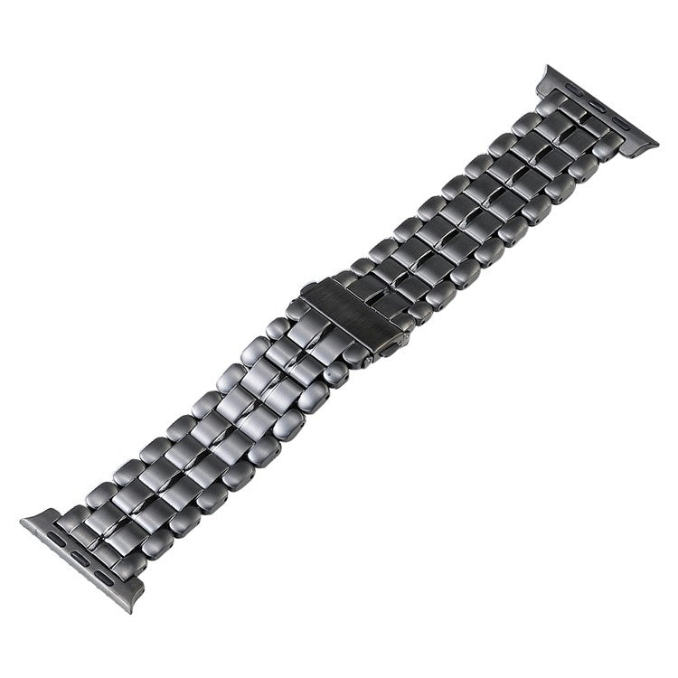 Bracelet de montre en acier titane à cinq perles, pour Apple Watch Series 6 44mm, pour Apple Watch Series 5 44mm, pour Apple Watch Series 5 40mm, pour Apple Watch Series 4 44mm, pour Apple Watch 42mm, pour Apple Watch Series 3 38mm, pour Apple Watch 38mm