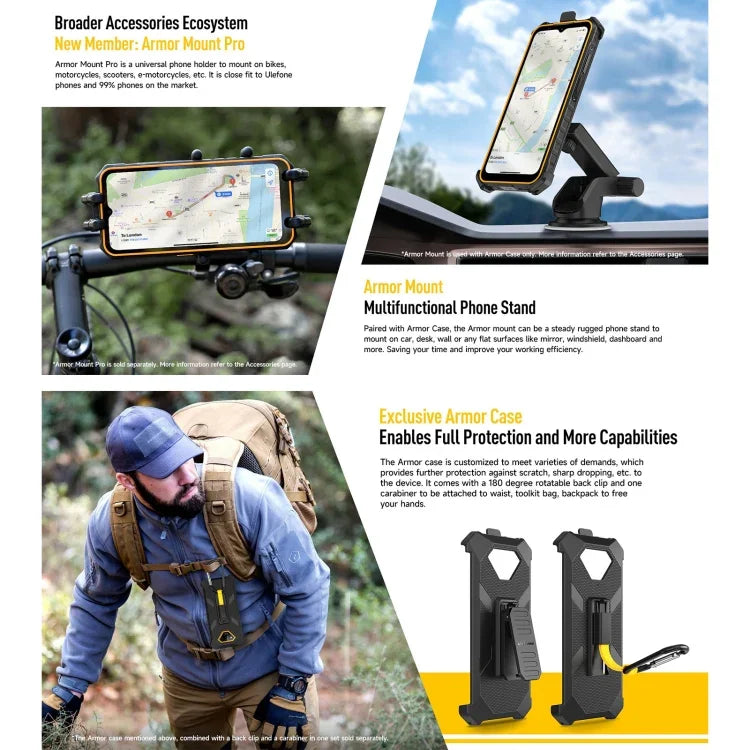Ulefone Armor X13, téléphone robuste IP68/IP69K, écran 6,52 pouces, Android 15, processeur octa-core MediaTek Helio G36, réseau : 4G, NFC, OTG, 6 Go + 64 Go