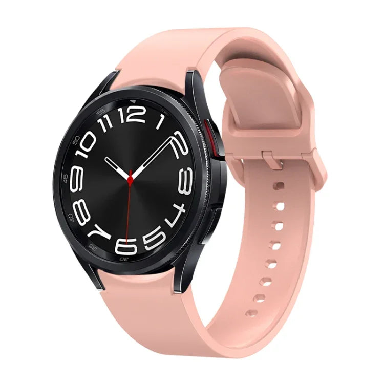 Bracelet de montre en silicone à dégagement rapide de couleur unie, pour Samsung Galaxy Watch 6