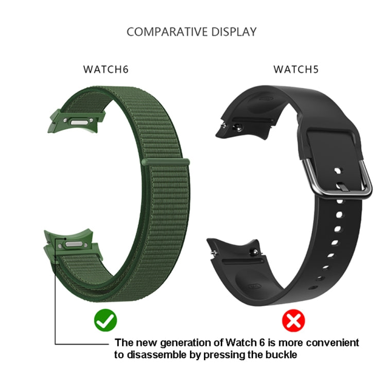 Bracelet de montre en nylon tressé, pour Samsung Galaxy Watch 7 / 6