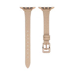 Bracelet de montre en cuir véritable fin en forme de T, pour Apple Watch Series 9 41mm, pour Apple Watch Ultra 49mm, pour Apple Watch Series 8 41mm, pour Apple Watch Series 8 45mm, pour Apple Watch SE 2022 40mm, pour Apple Watch SE 2022 44mm