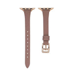 Bracelet de montre en cuir véritable fin en forme de T, pour Apple Watch Series 9 41mm, pour Apple Watch Ultra 49mm, pour Apple Watch Series 8 41mm, pour Apple Watch Series 8 45mm, pour Apple Watch SE 2022 40mm, pour Apple Watch SE 2022 44mm