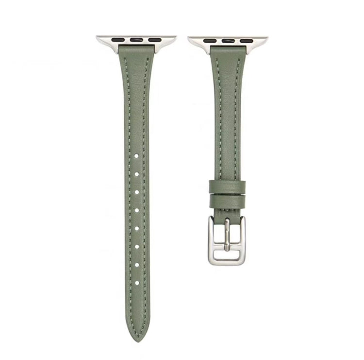 Bracelet de montre en cuir véritable fin en forme de T, pour Apple Watch Series 9 41mm, pour Apple Watch Ultra 49mm, pour Apple Watch Series 8 41mm, pour Apple Watch Series 8 45mm, pour Apple Watch SE 2022 40mm, pour Apple Watch SE 2022 44mm
