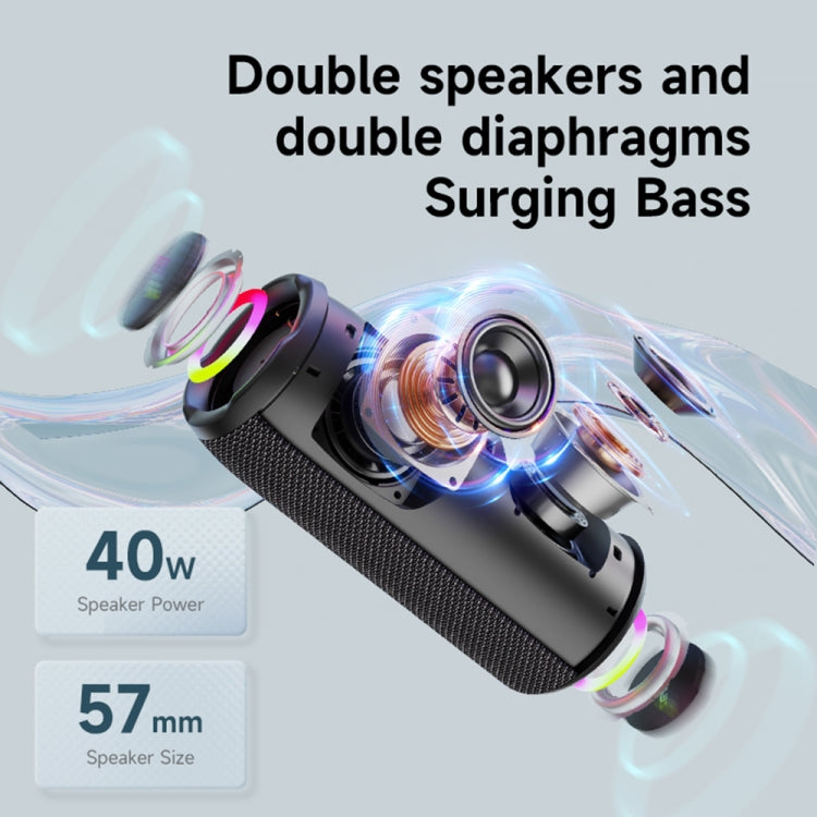 Enceinte Bluetooth sans fil portable extérieure Zealot S49 Pro 20W avec lumière RVB, S49 Pro