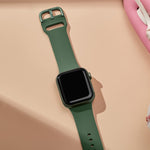 Bracelet de montre en silicone à boucle ardillon, pour Apple Watch 38 mm