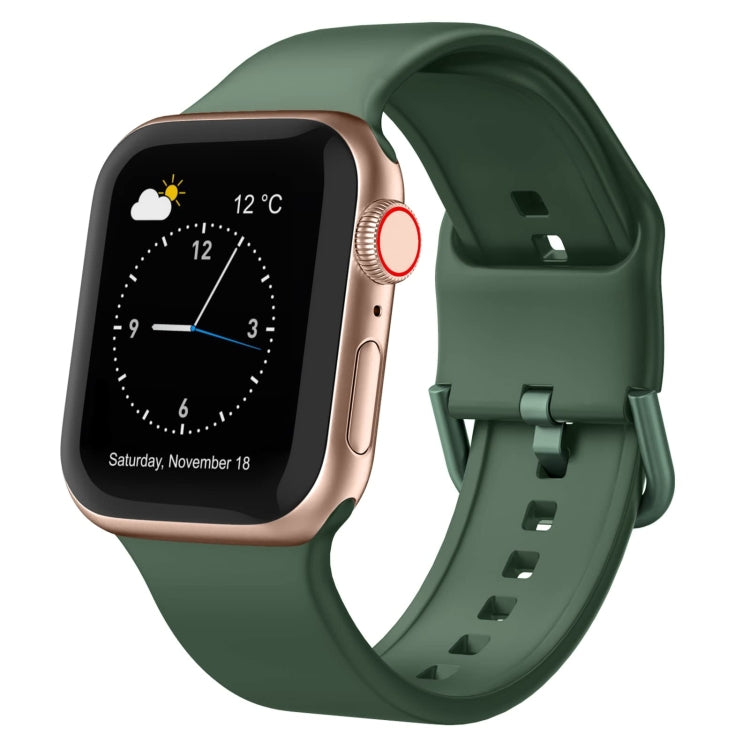 Bracelet de montre en silicone à boucle ardillon, pour Apple Watch 38 mm