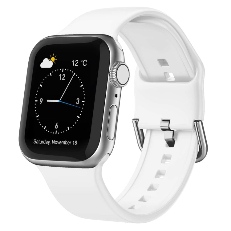 Bracelet de montre en silicone à boucle ardillon, pour Apple Watch 38 mm