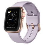 Bracelet de montre en silicone à boucle ardillon, pour Apple Watch 38 mm