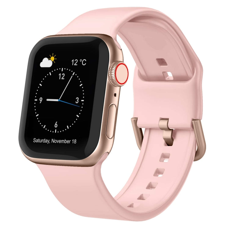 Bracelet de montre en silicone à boucle ardillon, pour Apple Watch 38 mm