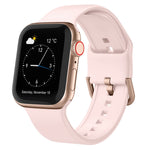 Bracelet de montre en silicone à boucle ardillon, pour Apple Watch 38 mm