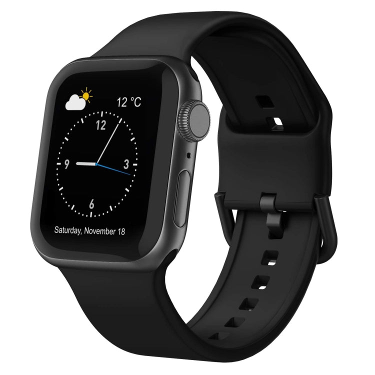 Bracelet de montre en silicone à boucle ardillon, pour Apple Watch 38 mm